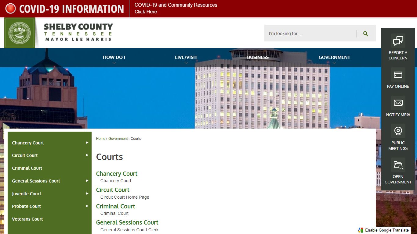 Courts | Shelby County, TN - Official Website